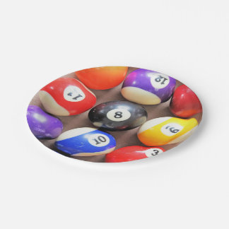 Pool Balls Paper Borden Papieren Bordje