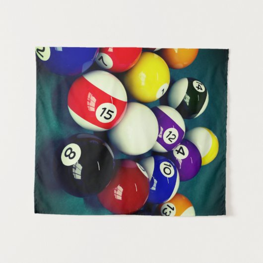 Pool Balls Wandkleed (Voorkant (horizontaal))