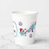 Pool Beach Ball Party gepersonaliseerde papieren b Papieren Bekers (Achterkant)