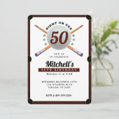 Pool Biljart 50ste Verjaardag Party Wit Kaart (Staand voorkant)