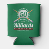 Pool Biljart 50ste verjaardagsfeestje Blikjeskoeler (Voorkant)