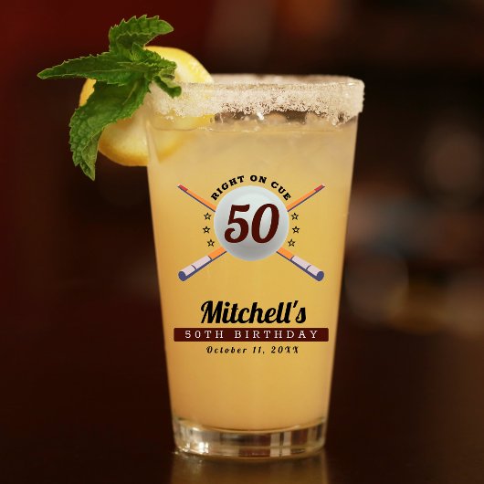 Pool Biljart 50ste verjaardagsfeestje Glas