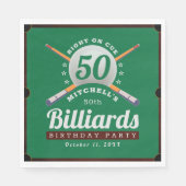 Pool Biljart 50ste verjaardagsfeestje Servet (Voorkant)