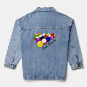 Pool Biljart Design Denim Jas Denim Jacket (Achterkant)