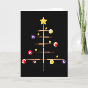 Pool Biljart LL Cue Sport Kerstboom Kaart