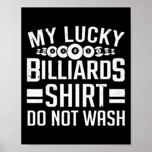 Pool biljart outfit voor pool speler biljart spele poster