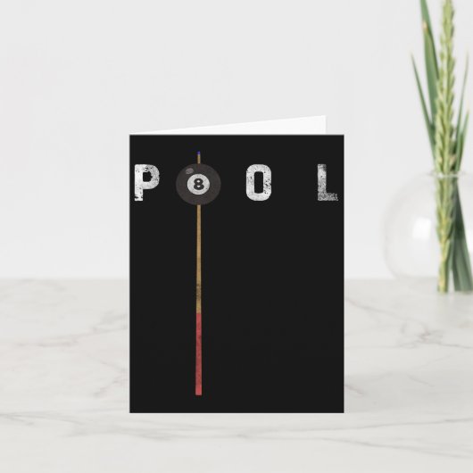 Pool biljart Pool speler Funny Biljart Kaart (Voorkant)