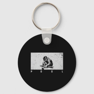 Pool biljart Pool speler Funny Biljart Sleutelhanger