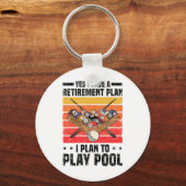 Pool Biljart Snooker Cue Speler 7 Sleutelhanger (Voorkant)