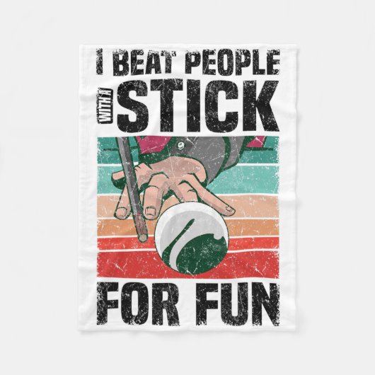 Pool Biljart Snooker Cue Speler Fleece Deken (Voorkant)