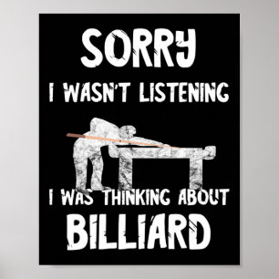 Pool biljart snooker speler 8 LL spelen biljart Poster