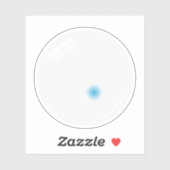 Pool/biljart witte cuebal met blauwe markering sticker (Vel)