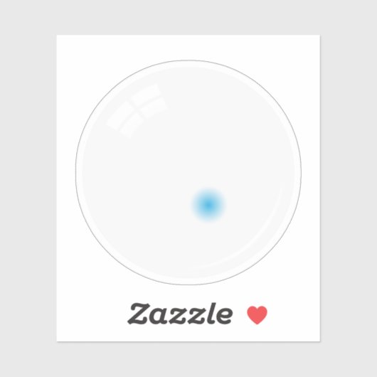 Pool/biljart witte cuebal met blauwe markering sticker (Vel)