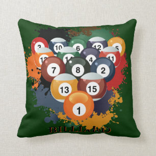 Pool Billiard Balls Pillow Kussen