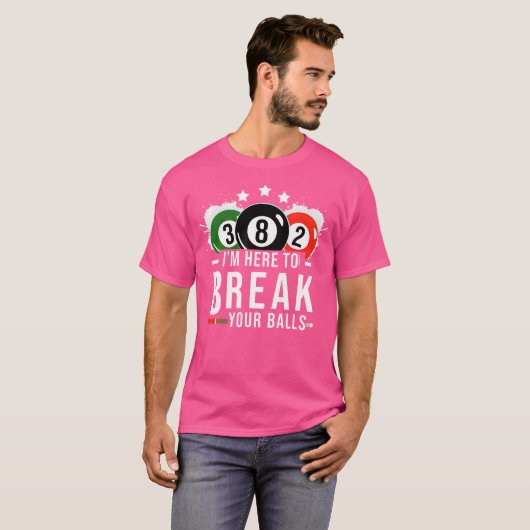 Pool Billiard Billard Pool Break Rack T-shirt (Voorkant volledig)