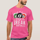 Pool Billiard Billard Pool Break Rack T-shirt (Voorkant)