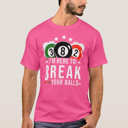 Pool Billiard Billard Pool Break Rack T-shirt (Voorkant)