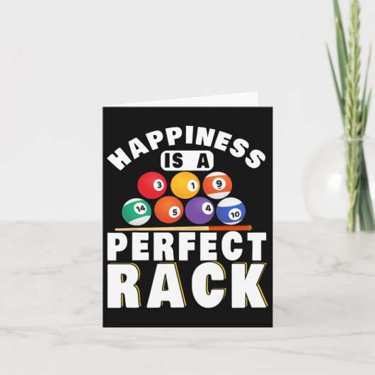 Pool Billiard Happiness is een perfecte rek biljar Kaart (Voorkant)