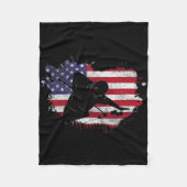 Pool Billiard Shirt - American Flag Billiard Playe Fleece Deken (Voorkant)