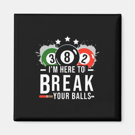 Pool Billiard Shirt - Billard Pool Break Magneet (Voorkant)
