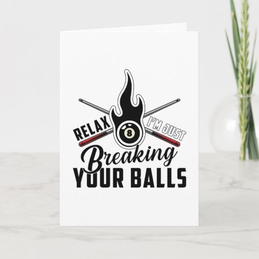 Pool Billiard Snooker 8 Ball Billiards Funny Gift Kaart (Voorkant)