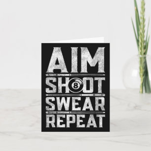 Pool Billiard Snooker Player Motivation Quote Kaart