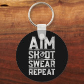 Pool Billiard Snooker Player Motivation Quote Sleutelhanger (Voorkant)
