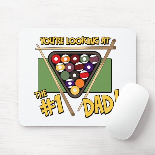 Pool/Billiards #1 Papa Vaderdag Cadeaus Muismat (Met muis)