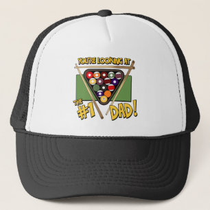 Pool/Billiards #1 Papa Vaderdag Cadeaus Trucker Pet