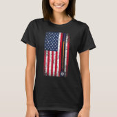 Pool Billiards American Flag Gift T-shirt (Voorkant)