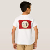 Pool Billiards Ball Number 11. Afdrukken voor en a T-shirt (Achterkant volledig)