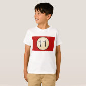 Pool Billiards Ball Number 11. Afdrukken voor en a T-shirt (Voorkant volledig)