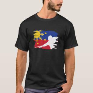 Pool Billiards Flag voor Filipinos en Filipinas T-shirt