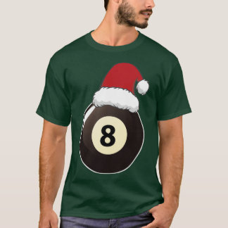 Pool Billiards Lovers Santa Hat Sport Kerstmis 20 T-shirt