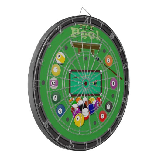 Pool (Billiards) Multi-Target Dartboard Dartbord (Voorkant Links)