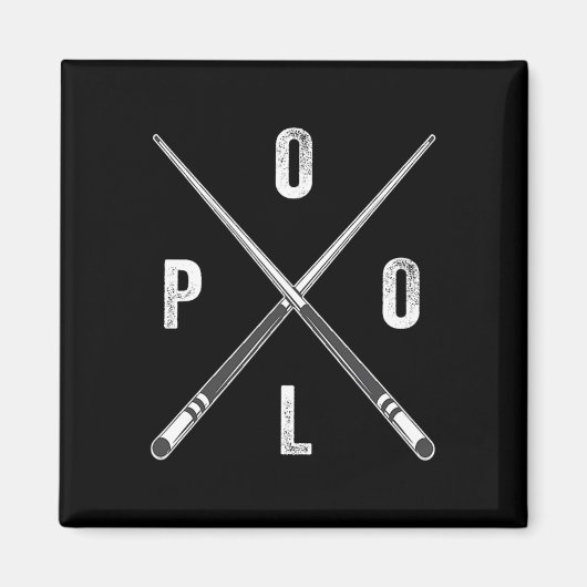 Pool - Billiards Pool Player Team Magneet (Voorkant)