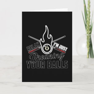 Pool Billiards Snooker 8 Ball Billiard Funny Gift Kaart