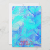 Pool Birthday Party Custom Kaart (Achterkant)