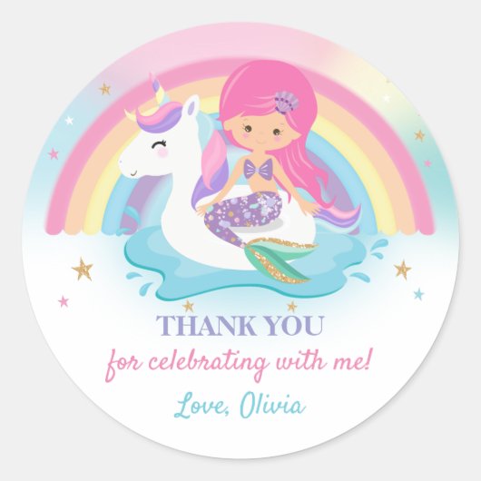 Pool Birthday Party Favor Ronde Sticker (Voorkant)