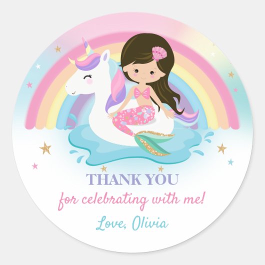Pool Birthday Party Favor Ronde Sticker (Voorkant)