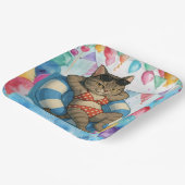 Pool Birthday Party for Cat Lovers Papieren Bordje (Gebogen)