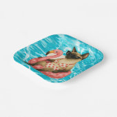 Pool Birthday Party for Cat Lovers  Papieren Bordje (Gebogen)