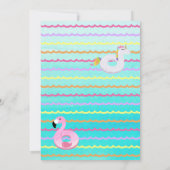 Pool Birthday Party Invitations for girl Kaart (Achterkant)