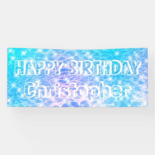 Pool Birthday party Swimming Pool Water ripples Spandoek (Horizontaal)