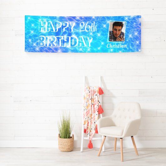 Pool Birthday Party Water Party Beach Party Foto Spandoek (Insitu)