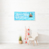 Pool Birthday party Water ripples custom foto Spandoek (Insitu)