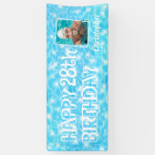 Pool Birthday party Water ripples custom foto Spandoek (Verticaal)