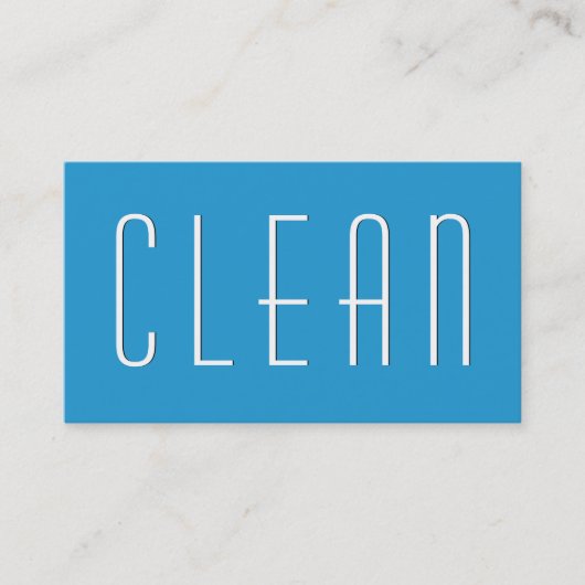 Pool Blue HOUSE CLEANING Simple Style V38A Visitekaartje (Voorkant)