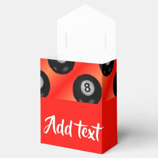 Pool bolletje rood patroon bedankdoosjes (Geopend)