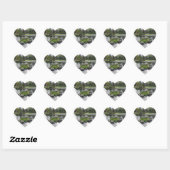 Pool & bomen Heart Sticker (Vel)